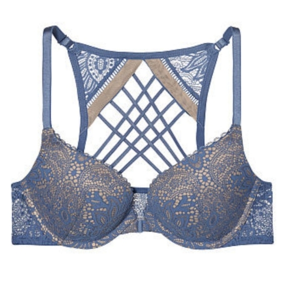 Victoria’s Secret ✦ Slumber Bra Front Closure ✦ Lace-Up Push-Up Chantilly Lace - Picture 3 of 9